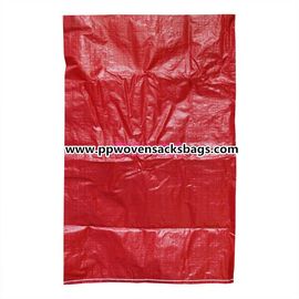 Çin Özelleştirilmiş Kırmızı PP Dokuma Torbalar / 25 kg PP Torba Ambalajlama Plastik Pelet / Gıda / Kimyasal Ambalaj için Tedarikçi