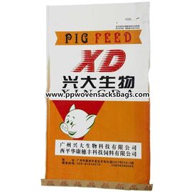 Çin 25 kg BOPP Kaplı Torba / BOPP Paketleme Domuz Yemi / Kum / Un için Lamine Torba Tedarikçi