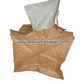 Çin Moister Proof Büyük Kahve PP Konteyner Torbaları / Kum veya Çimento Ambalajında ​​Jumbo Bag Tedarikçi