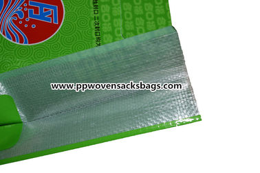 Custom High Gloss Bopp Laminated PP Woven Bags Rice Sacks in Green Tedarikçi